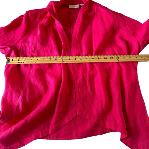 Chico's Women's NWT Linen Flyaway Francesca Jacket Size 2 USA SZ Large … - Picture 15 of 16